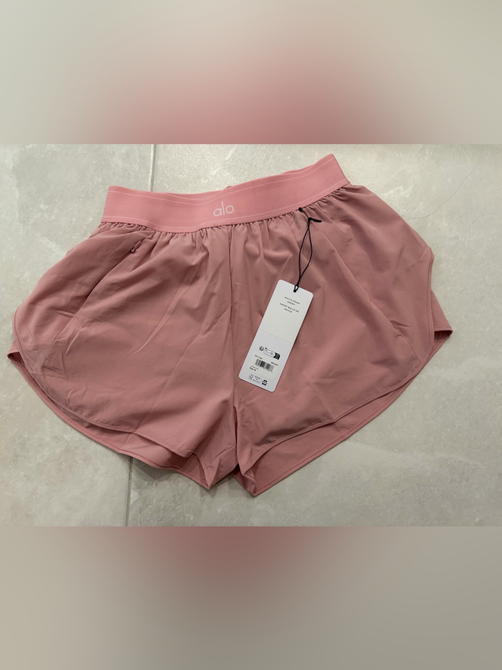 ALO Yoga Women’s Dusty Rose Athletic Pull-On Shorts